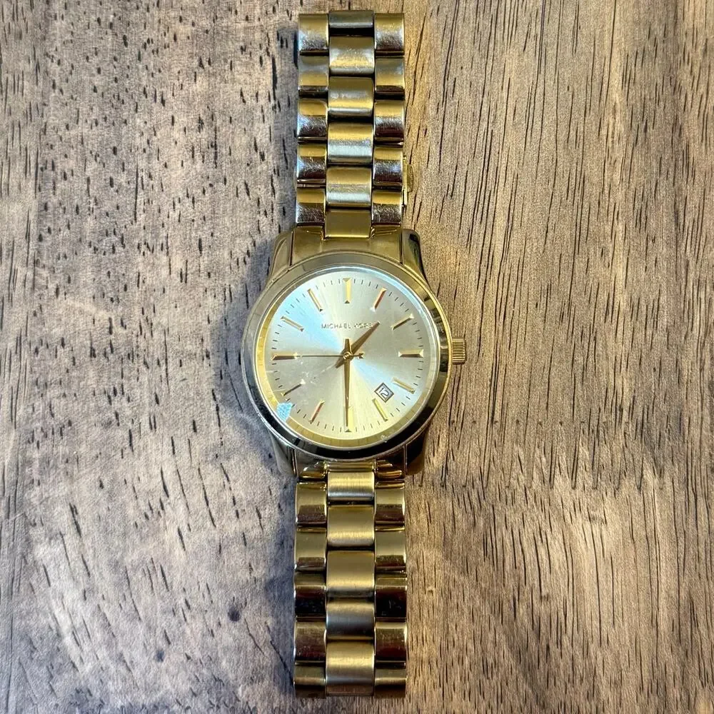 Michael Kors Watch MK5160 Runway Gold Tone Stainless Steel Analog Face Women's